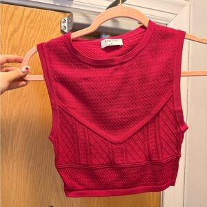 Aritzia Babaton Hot Pink Textured Tank Top